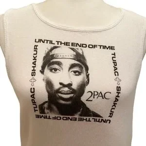 ★AAKAM★ 2PACK Fitted Half Top White SAINT Mxxxxxx - 2Pac Tee White – Anrosa Store
